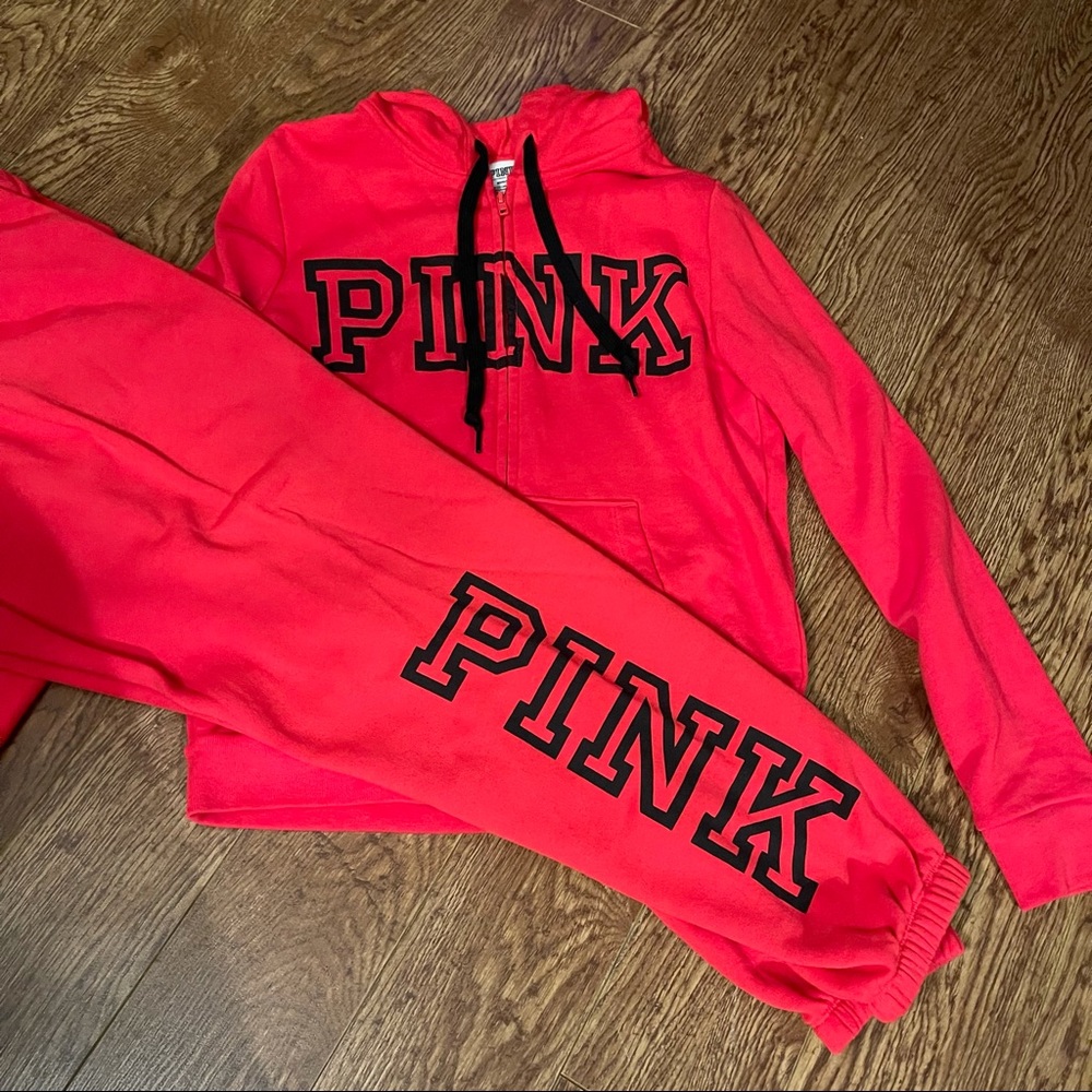 PINK Victoria’s Secret Hoodie Jogger Set